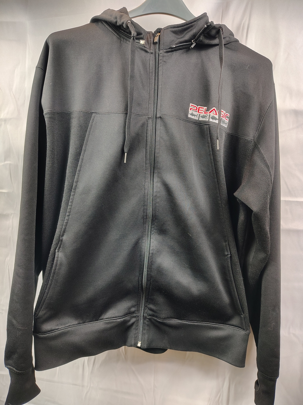 Black Pelagic Fishing Hoodie Jacket- Mens XL - Full Zip & Removable Hood XL